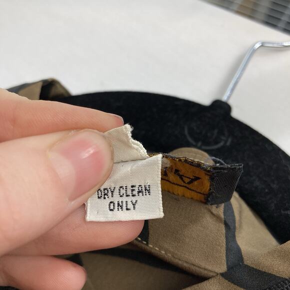 Vintage‎ Pogia By D. Polimeni Brown Black Striped Blouse Size 14 80’s Vibes - Picture 6 of 10